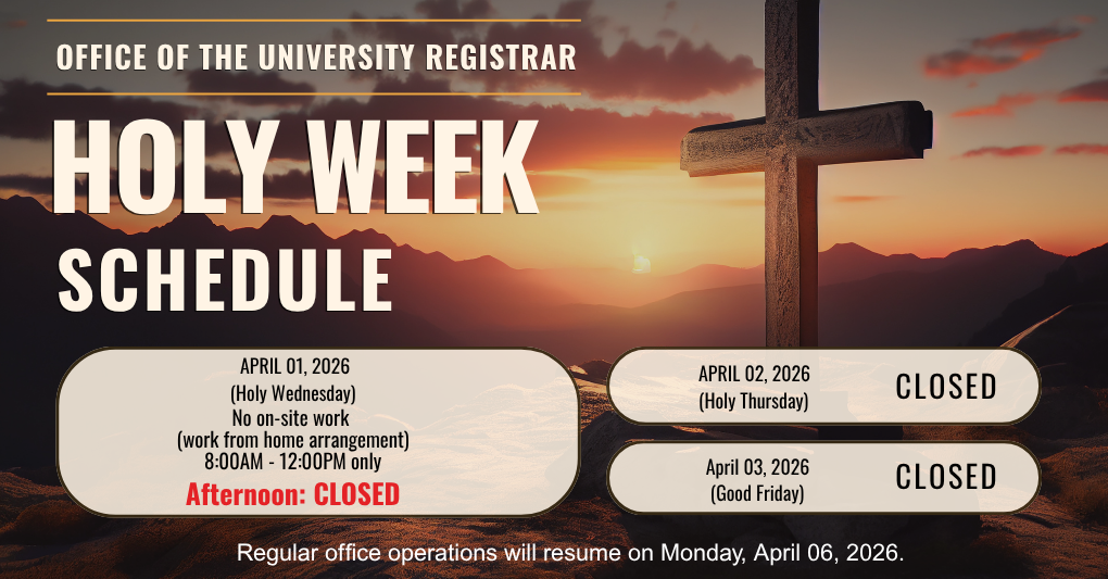 HOLYWEEK SCHEDULE